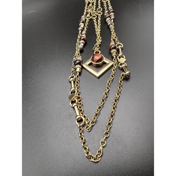 White House Black Market Retro Layered Necklace - Picture 3 of 8